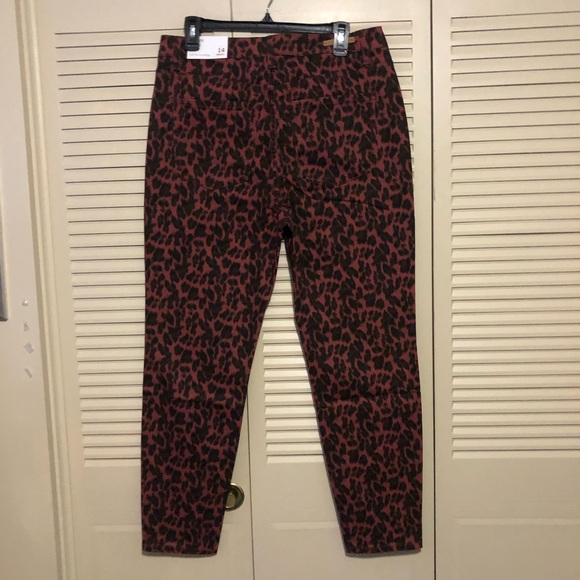 Soft Surroundings NWT The Ultimate High Rise Skinny Ankle Jean in Leopard Sz 14 - Picture 11 of 14